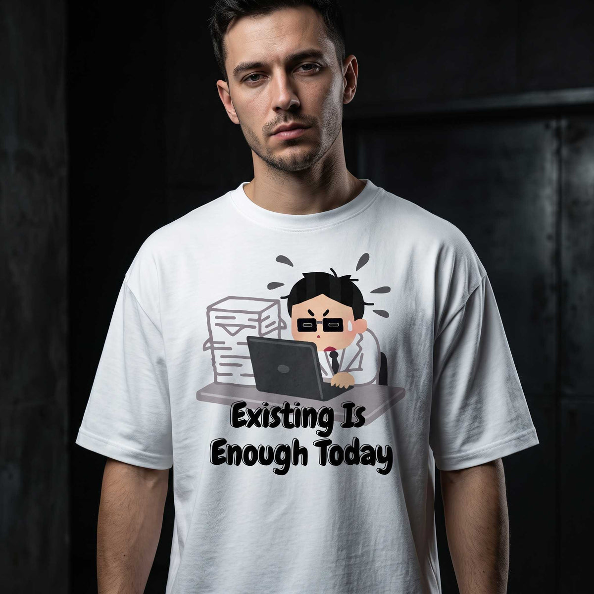 Existing Is Enough Today Unisex Graphic Tee | Burnout Collection | Chaotic Hub