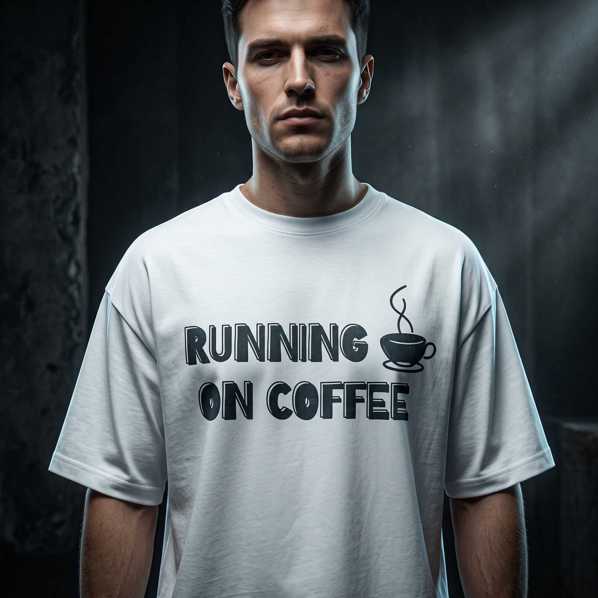 Running on Coffee Unisex Graphic Tee | Burnout Collection | Chaotic Hub
