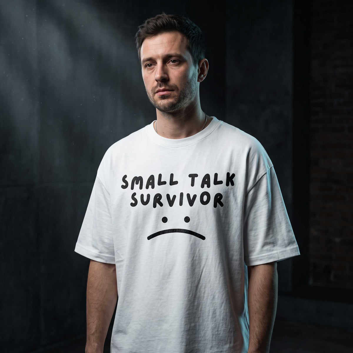 Small Talk Survivor Unisex Graphic Tee | Introvert Society | Chaotic Hub