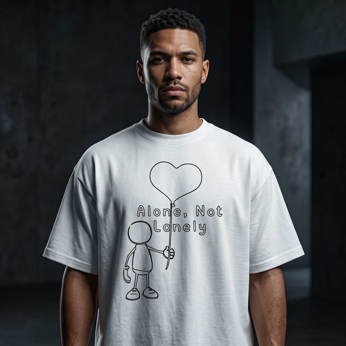 Alone, Not Lonely Unisex Graphic Tee | Introvert Society | Chaotic Hub