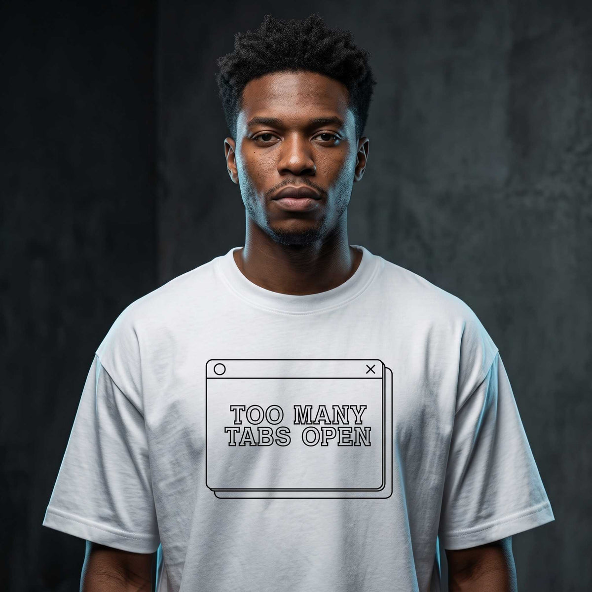 Too Many Tabs Open Unisex Graphic Tee | Chaos Collection | Chaotic Hub