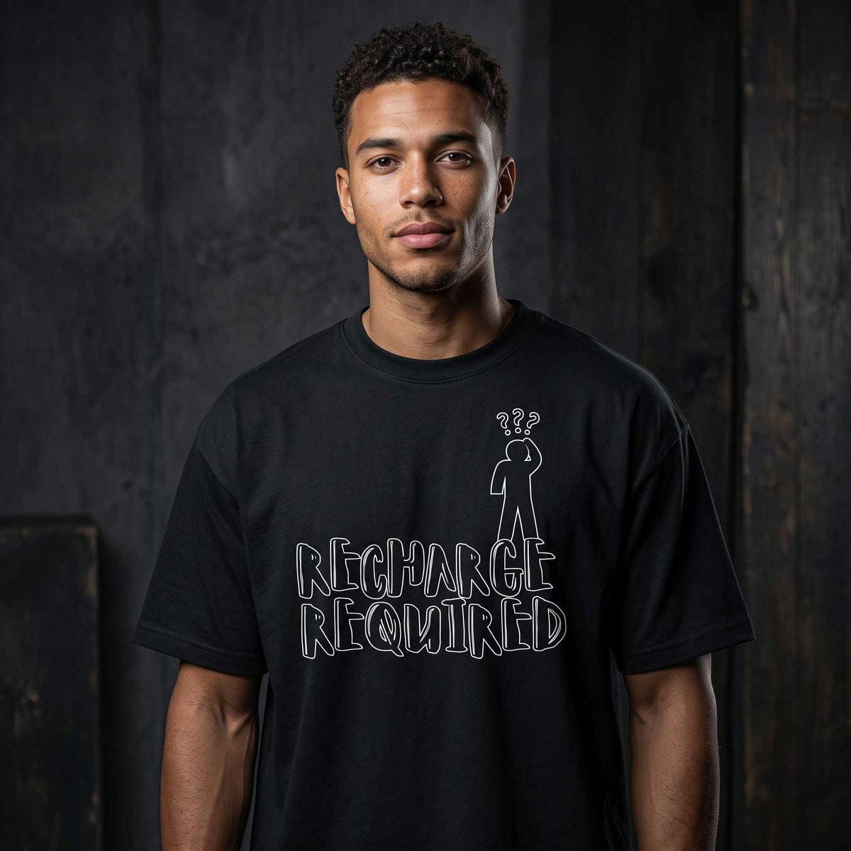 Recharge Required Unisex Graphic Tee | Social Battery | Chaotic Hub