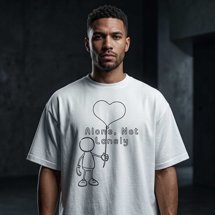 Alone, Not Lonely Unisex Graphic Tee | Introvert Society | Chaotic Hub